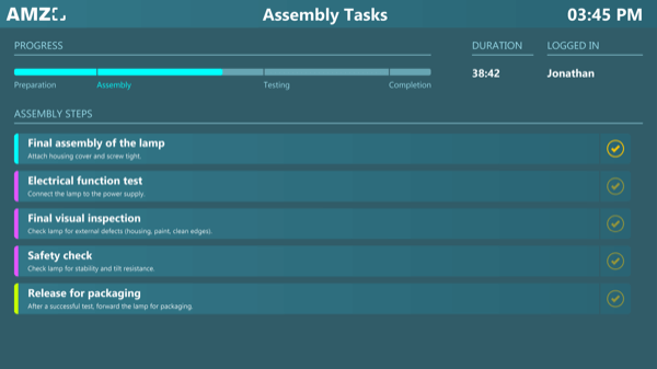 Digital assembly dashboard - step-by-step instructions for efficient and error-free assembly