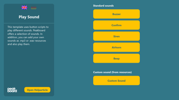 Script example for playing sounds