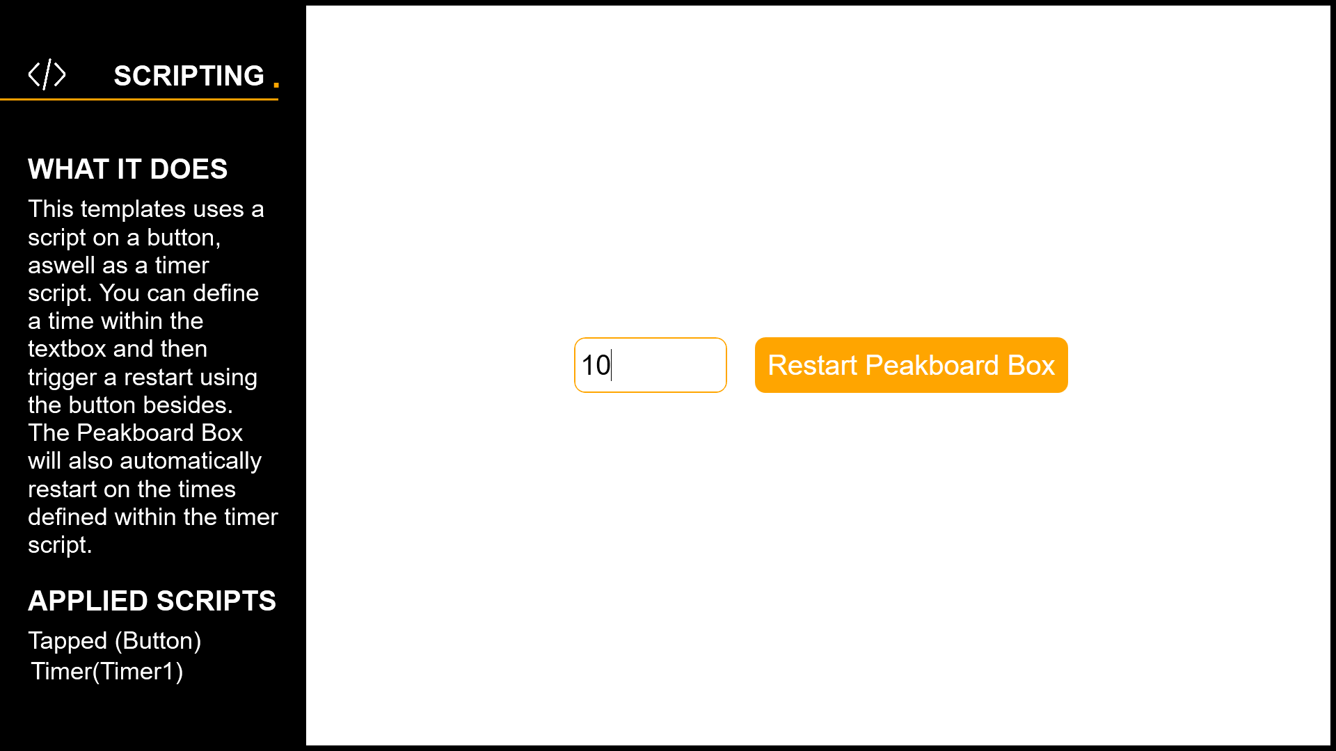 Restarting Peakboard Box