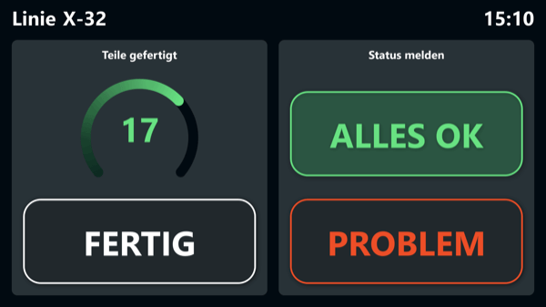 Einfaches digitales Rufsystem für den Industriearbeitsplatz